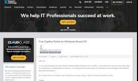 
							         Free Captive Portal on Windows Based OS - Experts Exchange								  
							    