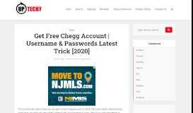 
							         Free Chegg Accounts & Passwords Trick [2019] - UpTechy								  
							    