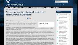 
							         Free computer-based training resources available > U.S. Air Force ...								  
							    