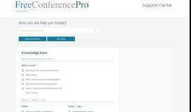 
							         FREE Conference Call Support - FreeConferencePro								  
							    