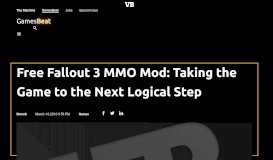 
							         Free Fallout 3 MMO Mod: Taking the Game to the Next Logical Step ...								  
							    