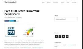 
							         Free FICO Score From Your Credit Card - The Finance Buff								  
							    
