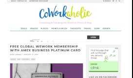 
							         Free Global WeWork Membership with AMEX Business Platinum Card ...								  
							    
