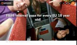 
							         FREE Interrail pass for every EU 18 year old! | Euroventure								  
							    