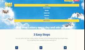 
							         Free Lottery | Free Online Daily Lottery - Prizes up to £10,000								  
							    