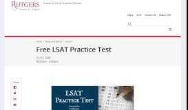 
							         Free LSAT Practice Test | Rutgers SASN								  
							    