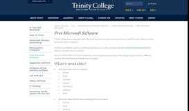 
							         Free Microsoft Software - Trinity College								  
							    