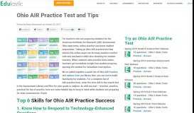 
							         Free Online Ohio AIR Practice Test, Tips, and Resources - Edulastic								  
							    