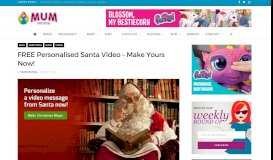 
							         FREE Personalised Santa Video - Make Yours Now! | Mum Central								  
							    