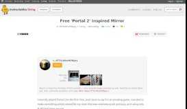 
							         Free 'Portal 2' Inspired Mirror: 5 Steps								  
							    