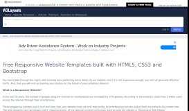 
							         Free Responsive HTML5 CSS3 Website Templates - W3layouts								  
							    