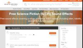 
							         Free Science Fiction (Sci Fi) Sound Effects - AudioMicro								  
							    