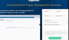 
							         Free SharePoint Project Management Templates - BrightWork.com								  
							    