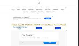 
							         Free State Department of Health Vacancies - GovPage								  
							    