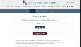 
							         Free the Data - California Health Care Foundation								  
							    