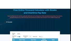 
							         Free Timecard Calculator with Breaks, Payroll Hours & Overtime								  
							    