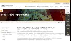 
							         Free Trade Agreements - Austrade								  
							    