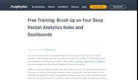 
							         Free Training: Brush Up on Your Deep Packet Analytics ... - LogRhythm								  
							    