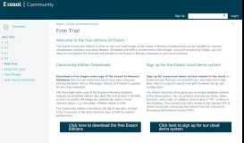 
							         Free Trial - Downloads - EXASOL User Portal								  
							    