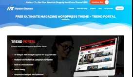 
							         Free Ultimate Magazine WordPress Theme – Trend Portal								  
							    