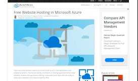 
							         Free Website Hosting In Microsoft Azure | Build Azure								  
							    