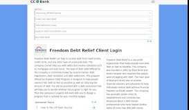 
							         Freedom Debt Relief Client Login - CC Bank								  
							    