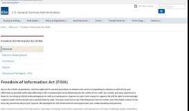 
							         Freedom of Information Act (FOIA) | GSA								  
							    