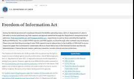 
							         Freedom of Information Act (FOIA) | U.S. Department of Labor								  
							    