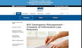 
							         Freedom of Information Law Requests - NYCEM - NYC.gov								  
							    