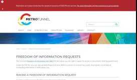 
							         Freedom of Information requests | Contact | Metro Tunnel								  
							    