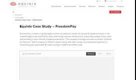 
							         FreedomPay | Equinix								  
							    