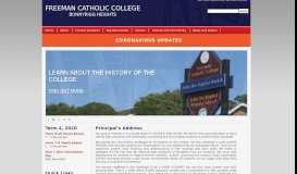 
							         Freeman Catholic College: Home								  
							    