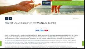 
							         freenet Energy kooperiert mit MAINGAU Energie - freenet Energy								  
							    