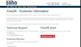 
							         FreeUK - Customer information | Claranet Soho								  
							    