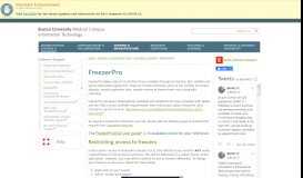 
							         FreezerPro » BUMC Information Technology | Boston University								  
							    