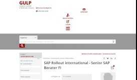 
							         Freiberufler: SAP Rollout international - Senior SAP Berater FI/CO ...								  
							    