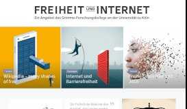 
							         Freiheit und Internet – Ein Projekt des Grimme-Forschungskollegs an ...								  
							    