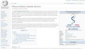 
							         French Defence Health Service - Wikipedia								  
							    