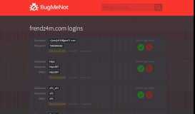 
							         frendz4m.com passwords - BugMeNot								  
							    