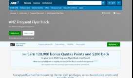 
							         Frequent Flyer Black credit card | ANZ								  
							    