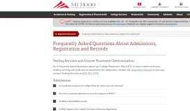 
							         Frequently Asked Questions About Admissions, Registration and ...								  
							    