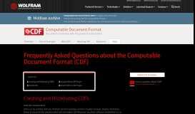 
							         Frequently Asked Questions about Computable Document Format (CDF)								  
							    