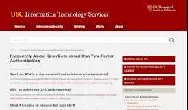 
							         Frequently Asked Questions about Duo Two-Factor ... - IT Services | USC								  
							    