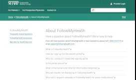 
							         Frequently Asked Questions About FollowMyHealth								  
							    