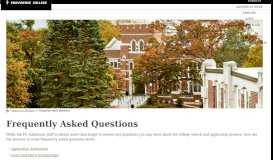 
							         Frequently Asked Questions – Admission at Providence College								  
							    