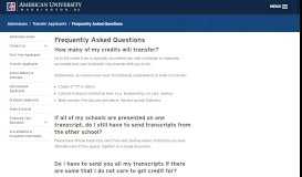 
							         Frequently Asked Questions, American University, Washington, DC ...								  
							    