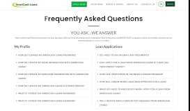 
							         Frequently Asked Questions | AmeriCash Loans								  
							    