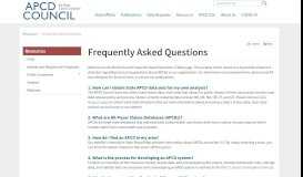 
							         Frequently Asked Questions | APCD Council								  
							    
