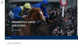 
							         Frequently Asked Questions | Ascot Racecourse | Royal Ascot Horse ...								  
							    