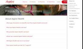 
							         Frequently Asked Questions | Aspire Health | Find All the Information ...								  
							    